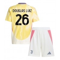 Otroški Nogometni dresi Juventus Douglas Luiz #26 Gostujoči 2024-25 Kratek Rokav (+ Kratke hlače)